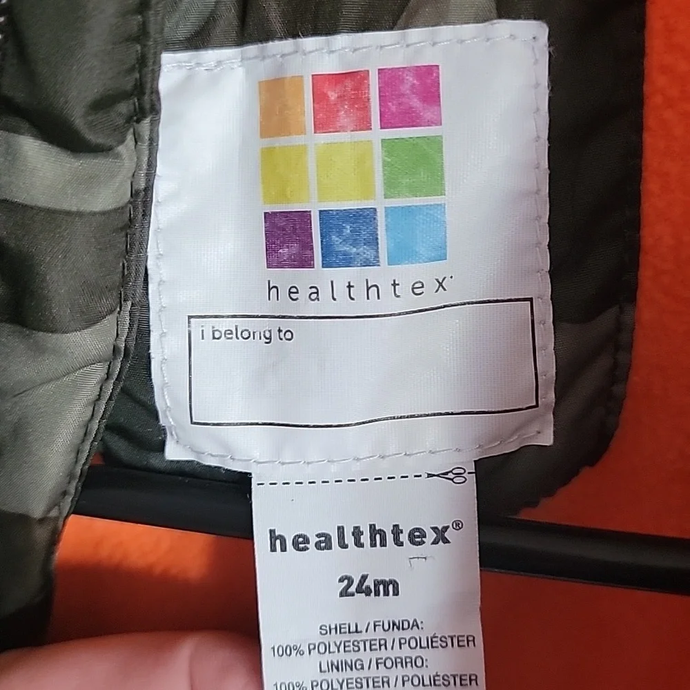 Healthtex boys 24 months, camouflage puffer coat.